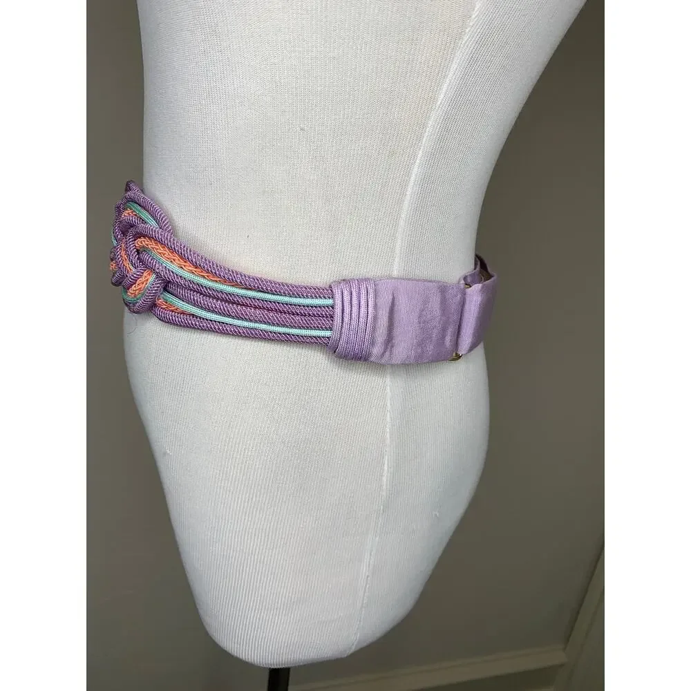 Pastel Rope Belt Purple Pink Mint Green Sz OSFM S M L